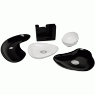 Kit Petiscos Mix com 7 Peças - Preto com Branco - Coza